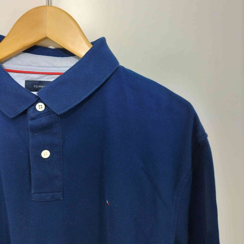 トミーヒルフィガー TOMMY HILFIGER CUSTOM FIT フロントロゴ刺繍半袖ポロシャツ メンズ XL