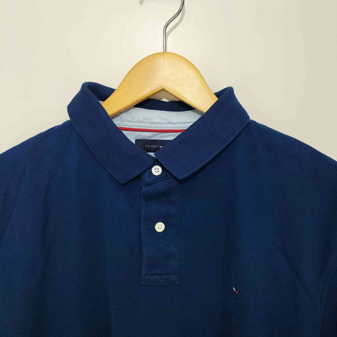 トミーヒルフィガー TOMMY HILFIGER CUSTOM FIT フロントロゴ刺繍半袖ポロシャツ メンズ XL