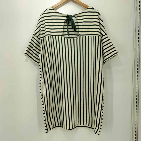 プチバトー PETIT BATEAU バックリボン ボーダーワンピース レディース JPN:3