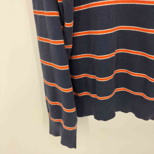 ポロラルフローレン POLO RALPH LAUREN 100%PIMA COTTON フロント刺繍 ボーダークルーネックロンT メンズ XL