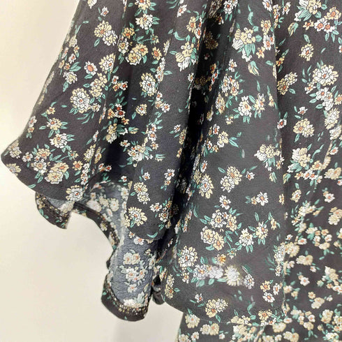 メルロー merlot S/S花柄シャツ 総柄 レディース