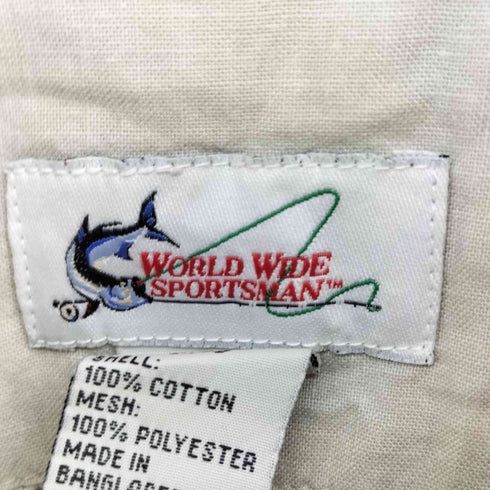world wide sports man ダブルポケット S/S フィッシング シャツ メンズ import:L