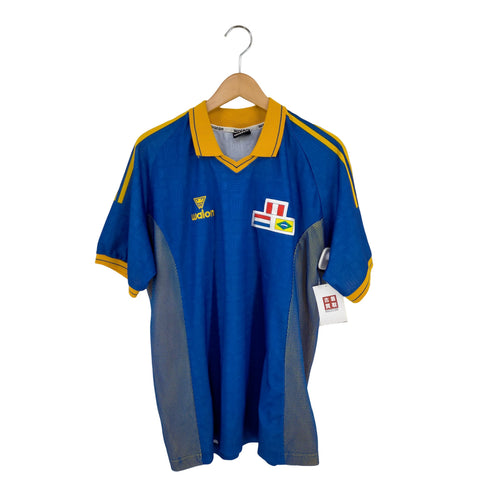 walon 南アメリカ メッシュ切替 襟付きサッカーシャツ メンズ import:L