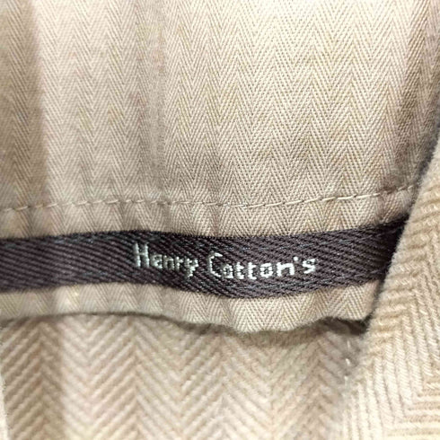 ヘンリーコットンズ Henry Cottons ヘリンボーンツイル HBT 3B シングルテーラードジャケット メンズ 48