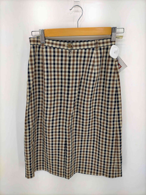 アクアスキュータム AQUASCUTUM ギンガムチェックバックジップスカート レディース 9