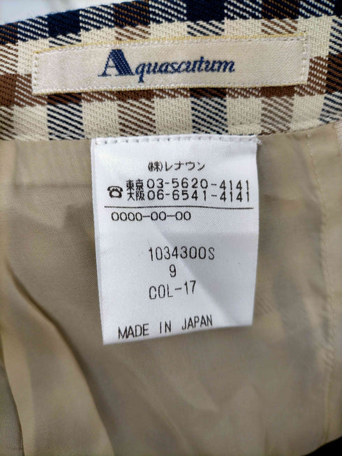 アクアスキュータム AQUASCUTUM ギンガムチェックバックジップスカート レディース 9