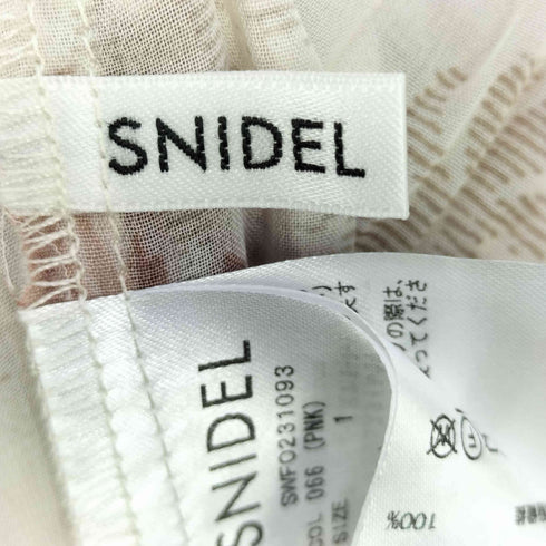 スナイデル snidel プリーツオーナメントプリントワンピース レディース JPN:1