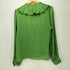 ザラ ZARA ビジューボタン シアーボウタイシャツブラウス レディース import:M