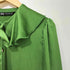 ザラ ZARA ビジューボタン シアーボウタイシャツブラウス レディース import:M