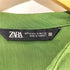 ザラ ZARA ビジューボタン シアーボウタイシャツブラウス レディース import:M
