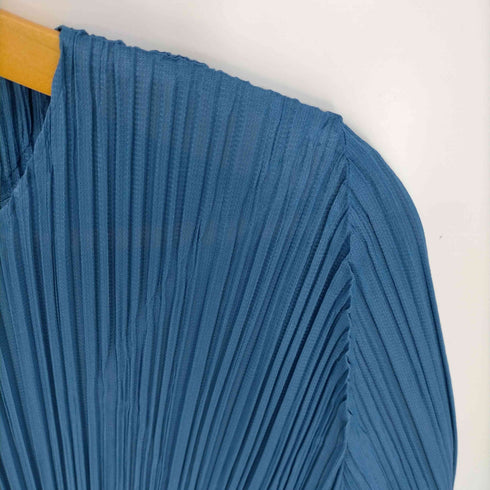プリーツプリーズイッセイミヤケ PLEATS PLEASE ISSEY MIYAKE 23ss ブループリーツワンピース レディース JPN:2