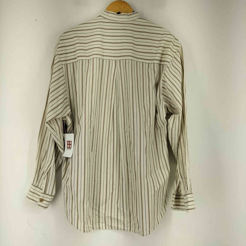 ジョセフアボード JOSEPH ABBOUD ノーカラー L/S ストライプシャツ メンズ import:S