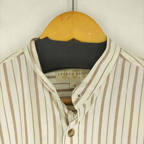 ジョセフアボード JOSEPH ABBOUD ノーカラー L/S ストライプシャツ メンズ import:S
