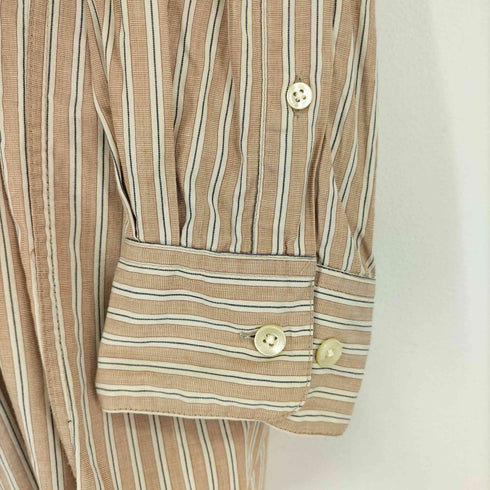 ジョセフアボード JOSEPH ABBOUD L/S ストライプノーカラーシャツ メンズ import:XL