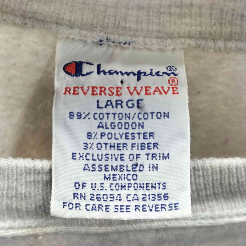 チャンピオン Champion 90s 刺繍タグ REVERSE WEAVE メキシコ製 ALBANY LAW カレッジプリントスウェット メンズ JPN:L