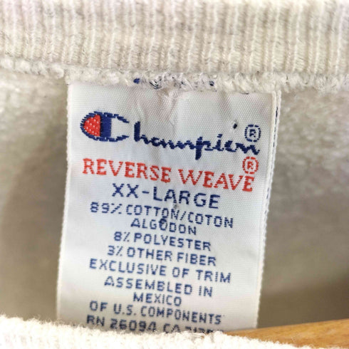 チャンピオン Champion 90s 刺繍タグ REVERSE WEAVE メキシコ製 3段 カプセル チームプリントスウェット メンズ JPN:XXL