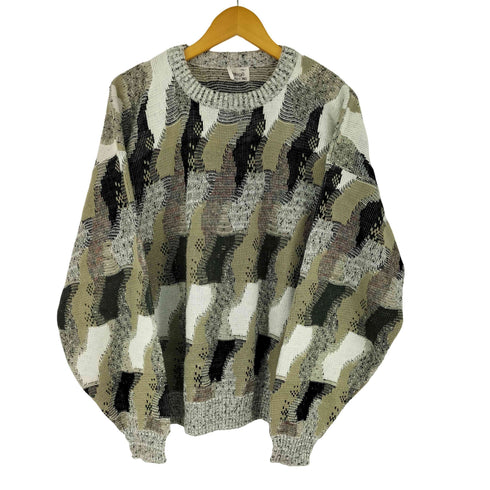 Protege 90s USA製 総柄アクリルニット メンズ JPN:XL