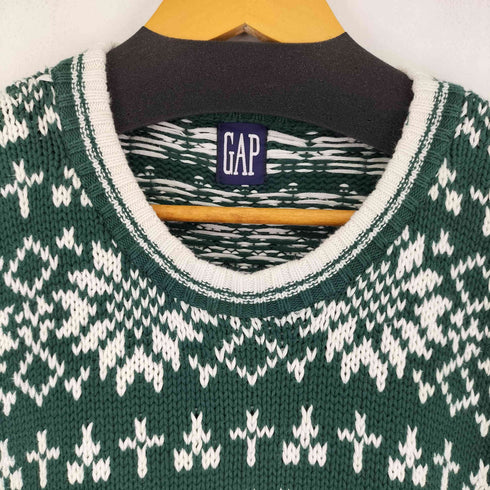 ギャップ Gap 90s OLD バーズアイ ノルディックコットンニット メンズ JPN:L