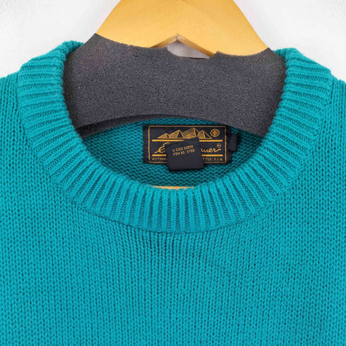 エディーバウアー Eddie Bauer 80s 黒タグ フィリピン製 畦編み コットンニット メンズ JPN:M