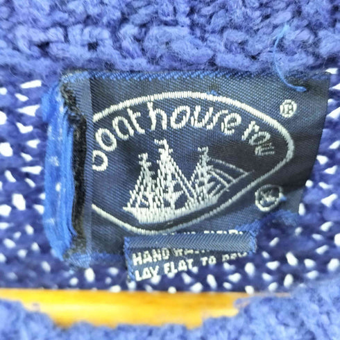 BOAT HOUSE ROW 90s USA製 ツートン コットンニット メンズ JPN:XL