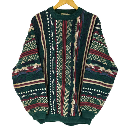 コットントレーダース Cotton Traders 90s 立体編み 3D コットンニット メンズ JPN:XL