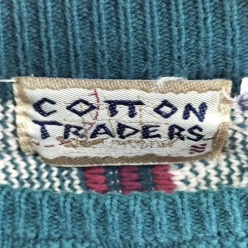 コットントレーダース Cotton Traders 90s 立体編み 3D コットンニット メンズ JPN:XL