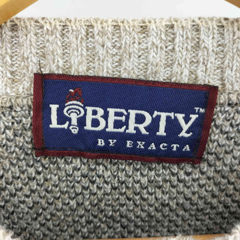リバティ LIBERTY 90s EXACTA アーガイル クルーネックニット メンズ