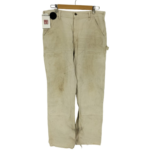 カーハート Carhartt 90S USA製 DRILL DOUBLE FRONT WORK DUNGAREE PANT ダブルニー ペインター ワークパンツ メンズ 34X32
