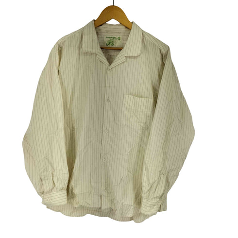 ラジャブルック rajabrooke MIX SHIRT STRIPE WHITE メンズ