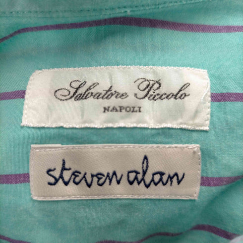 スティーブンアラン Steven Alan Salvatore Piccolo × Steven Alan STRIPE BD SHIRT メンズ JPN:L