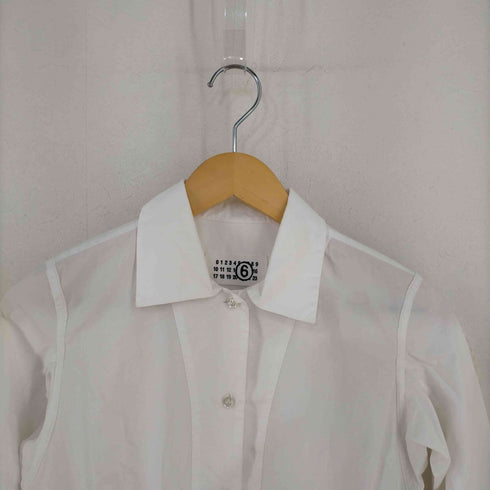 マルタンマルジェラ Martin Margiela 6 ここのえタグ ワイドカラーシャツ 本人期 レディース JPN:38