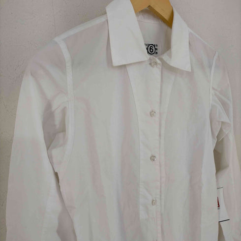 マルタンマルジェラ Martin Margiela 6 ここのえタグ ワイドカラーシャツ 本人期 レディース JPN:38