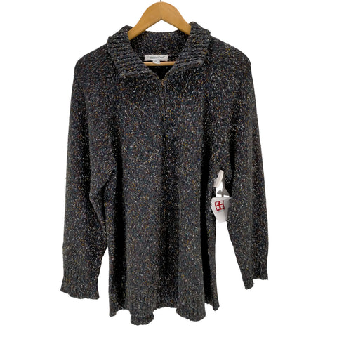 コールドウォータークリーク Coldwater Creek 00S モックネックハーフジップニット メンズ import:XL