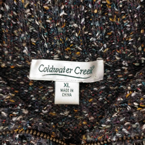 コールドウォータークリーク Coldwater Creek 00S モックネックハーフジップニット メンズ import:XL