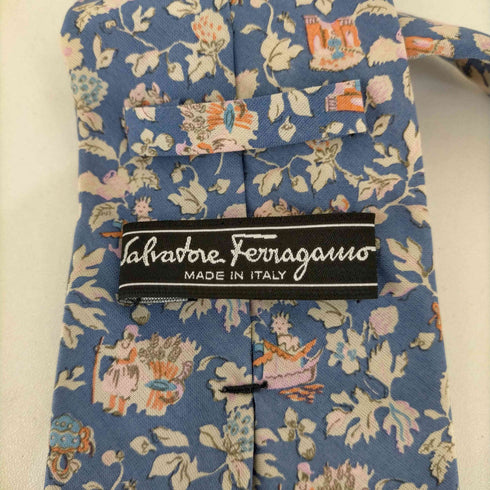 サルヴァトーレフェラガモ Salvatore Ferragamo シルク フラワープリントネクタイ メンズ