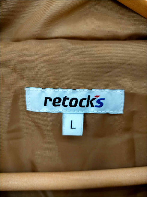 retock's ロゴピスネーム ビッグシルエット ダック地フード中綿ブルゾン メンズ JPN:L