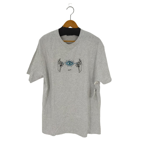 カルテット Quartett CO S/Sフロントデザインクルーネックカットソー メンズ import:XL