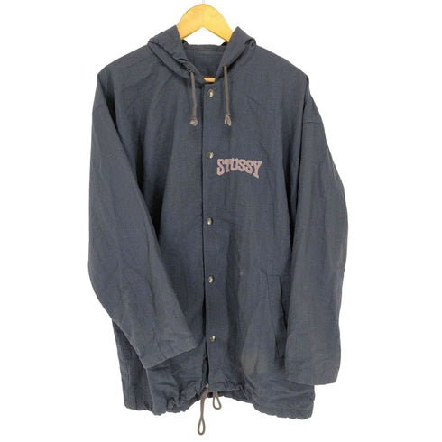 ステューシー Stussy 80S 黒タグ MADE IN OZ プリントフーデッドコーチジャケット メンズ JPN:M