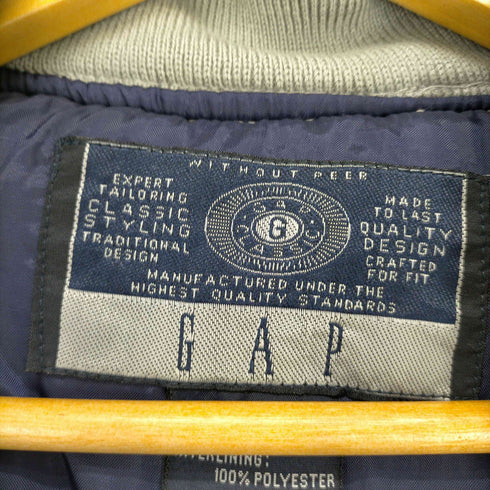 ギャップ Gap 80~90S 両面刺繍スタジャン TALONジッパー メンズ JPN:M
