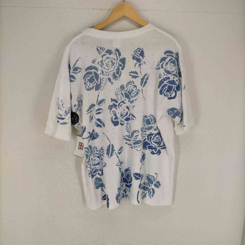 ラグナビーチ LAGUNA BEACH 90S MADE IN USA ラメ装飾 ローズ柄Tシャツ メンズ JPN:XL