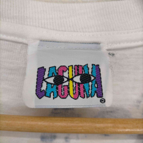 ラグナビーチ LAGUNA BEACH 90S MADE IN USA ラメ装飾 ローズ柄Tシャツ メンズ JPN:XL