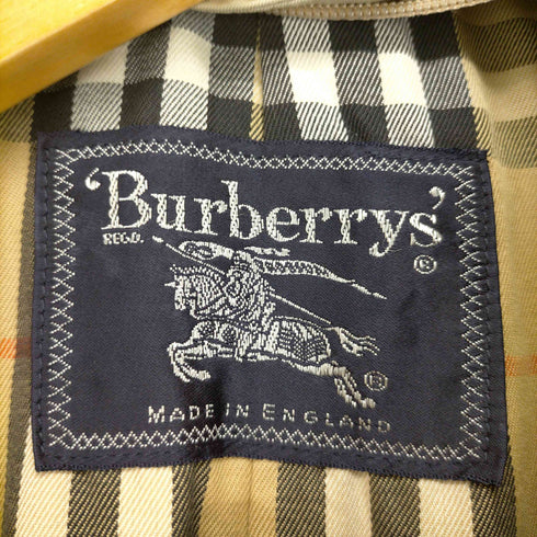 バーバリーズ BURBERRYS MADE IN ENGLAND C100 裏地ノヴァチェックトレンチコート メンズ 48SHORT