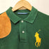 ラルフローレン RALPH LAUREN ショルダーパッチビックポニーロゴ刺繍 スエード ポロシャツ メンズ import:L