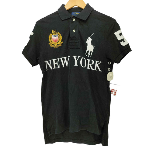 ポロラルフローレン POLO RALPH LAUREN ビックポニーロゴ刺繍 NEW YORK ラガーシャツ メンズ import:XS