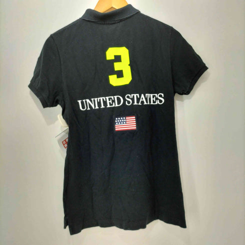 ラルフローレン RALPH LAUREN ビックポニーロゴ刺繍 星条旗 USA ポロシャツ メンズ import:L