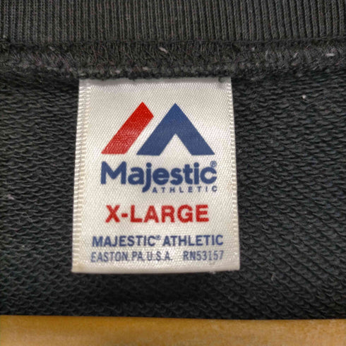 マジェスティックアスレチック Majestic ATHELETIC 両面チームロゴプリントクルーネックスウェット メンズ JPN:XL