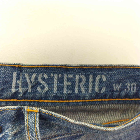 ヒステリックグラマー HYSTERIC GLAMOUR 21SS ボタンフライ スタッズストレートデニムパンツ メンズ US:30-31