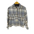 ザラ ZARA クロップドチェックシャツ レディース import:M