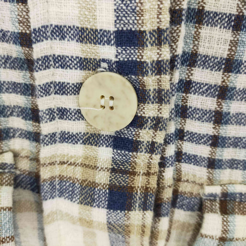 ザラ ZARA クロップドチェックシャツ レディース import:M