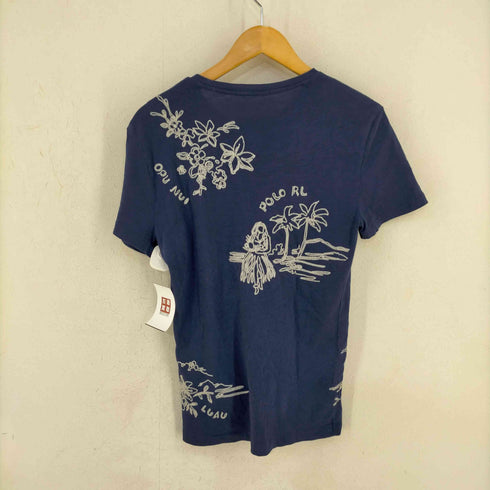 ポロバイラルフローレン Polo by RALPH LAUREN インディゴ HAWAII刺繍 クルーネックTシャツ レディース